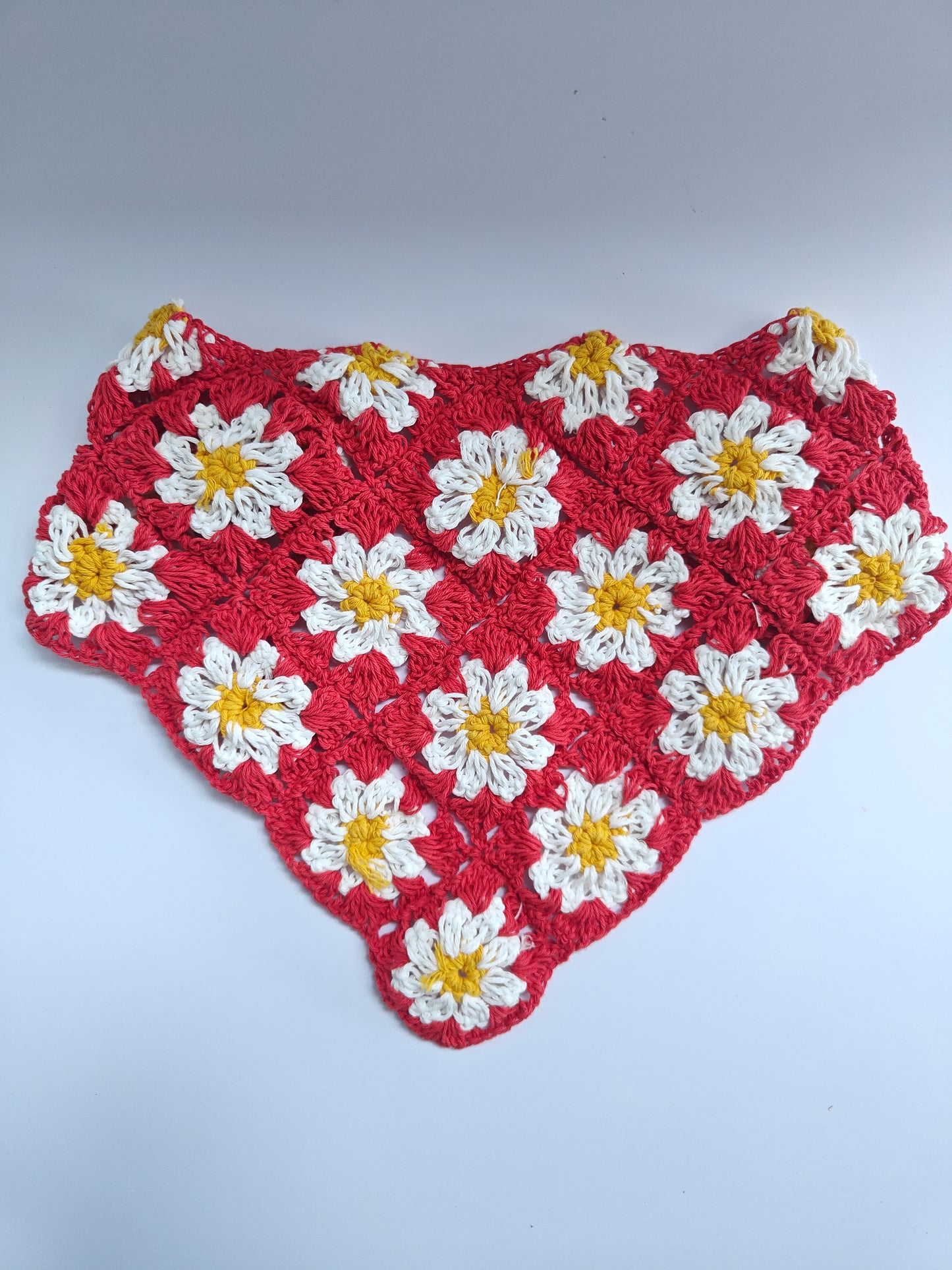 Crochet Hair Scarf (Floral)