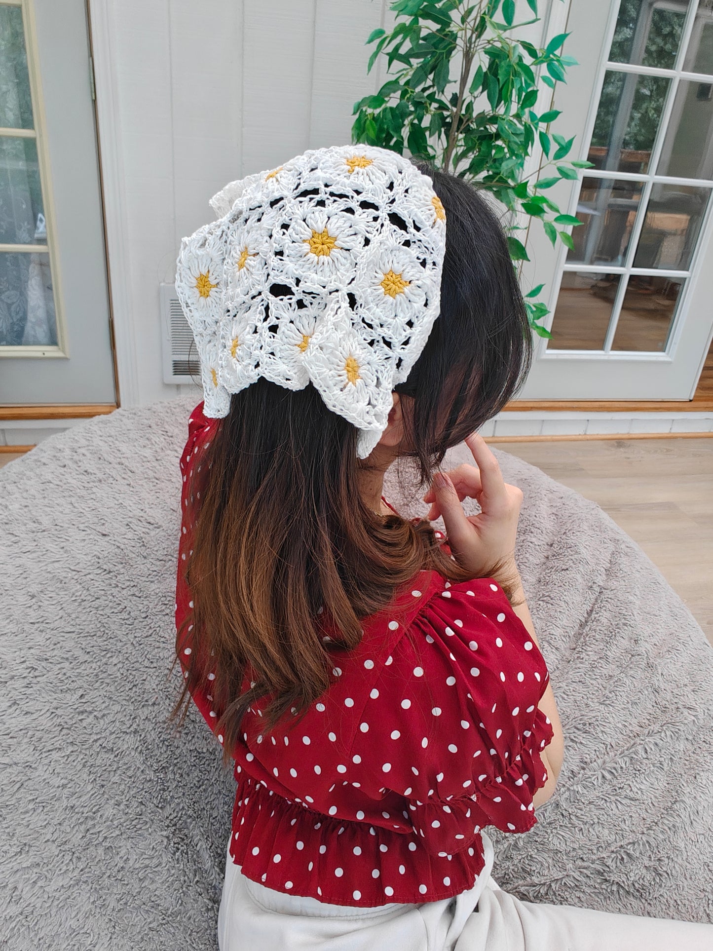 Crochet Hair Scarf (multi-color)