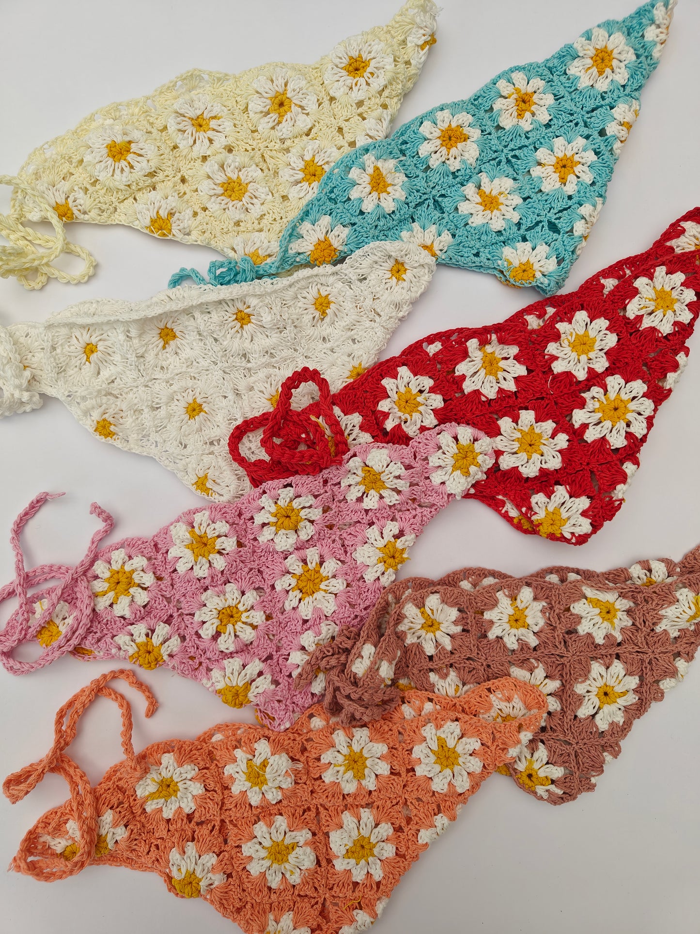 Crochet Hair Scarf (Floral)