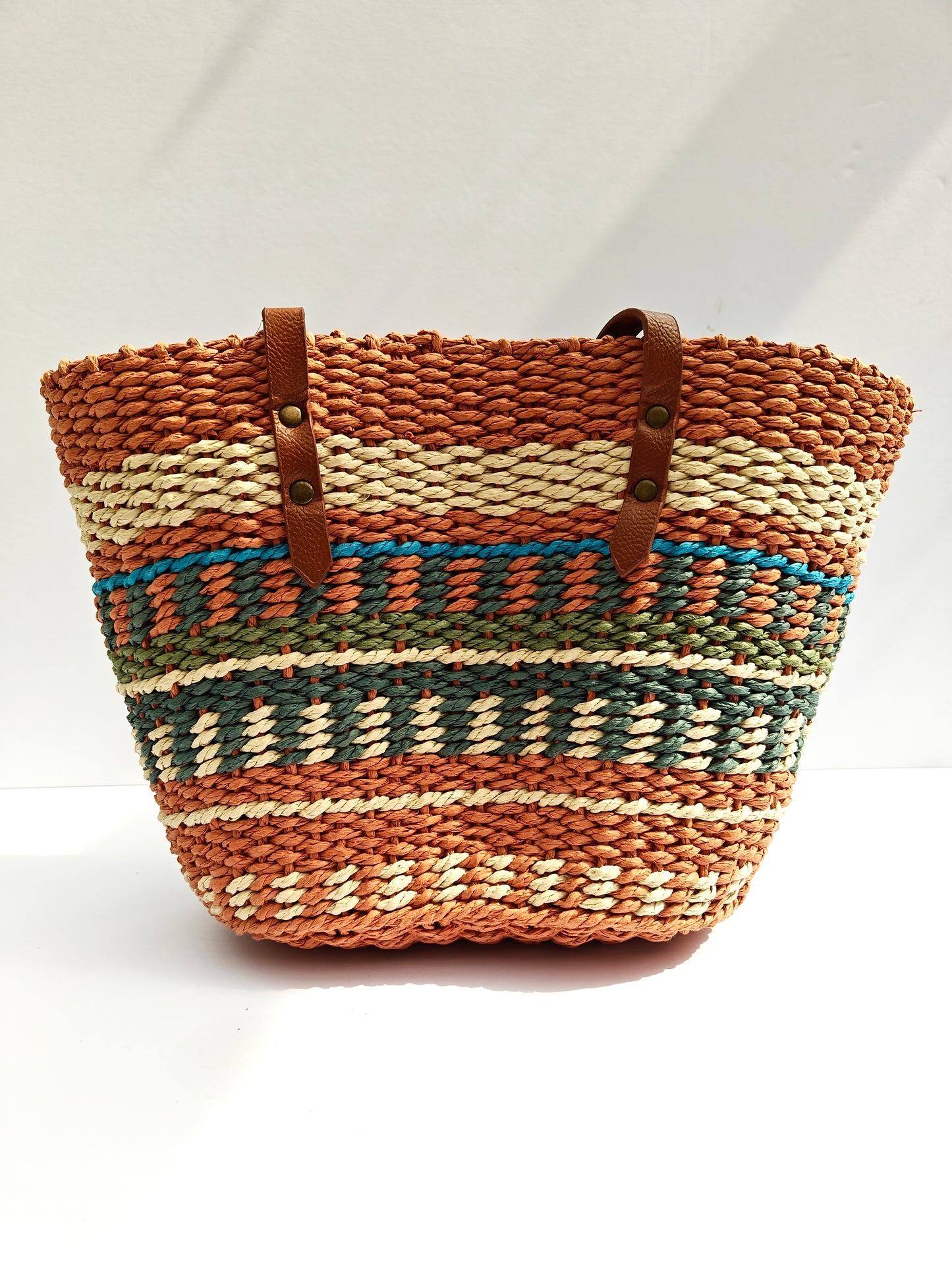 Handmade straws purse bag