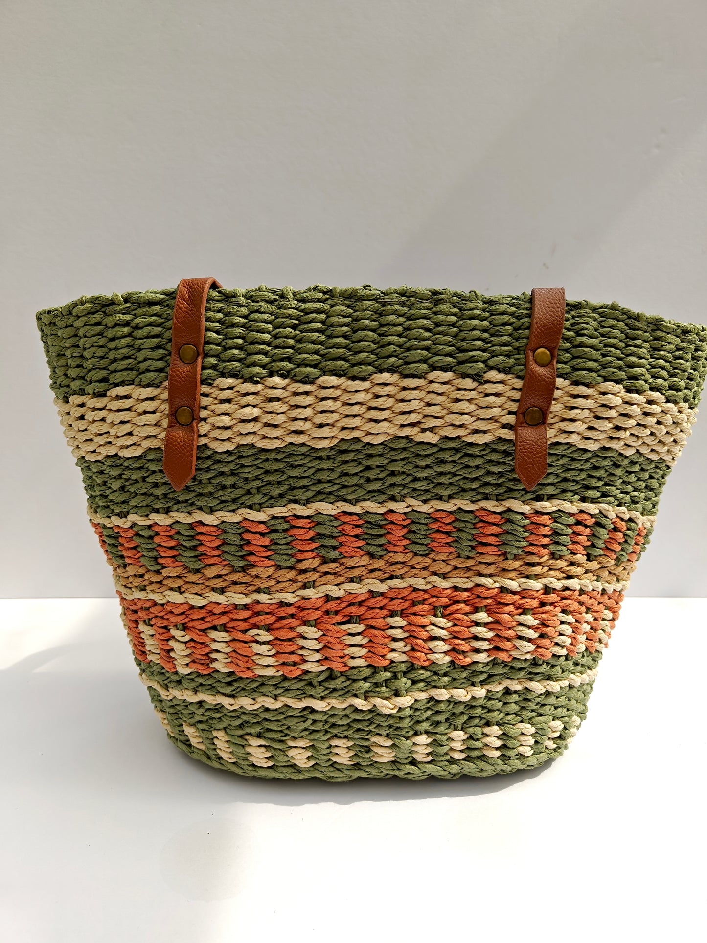 Handmade straws purse bag